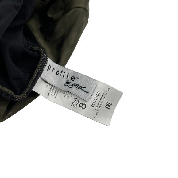 Profile by Gottex Luminous Safari V-Neck One Piece Swimsuit Olive US Size 8 - Picture 8 of 8